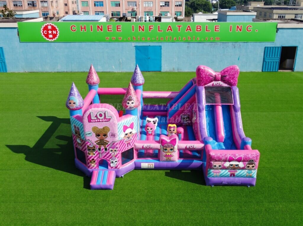 T2-8970 L.O.L. Surprise Inflatable Combo Bouncy Castle with Slide