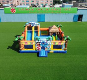 T2-8971 Lilo & Stitch Tropical Inflatable Combo Bouncer with Slide