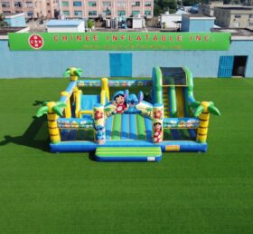 T2-8972 Lilo & Stitch Inflatable Combo Bouncer with Slide