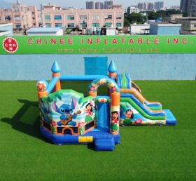 T2-8974 Lilo & Stitch Inflatable Bounce House Combo with Slide