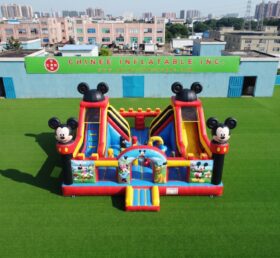 T2-8976 Mickey & Minnie Inflatable Combo Bouncer with Dual Slides