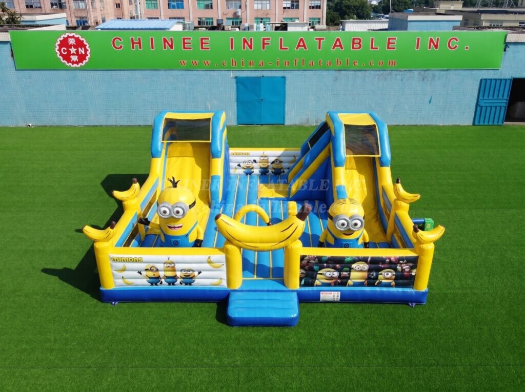 T2-8982 Minions Inflatable Combo Bouncer with Dual Slides