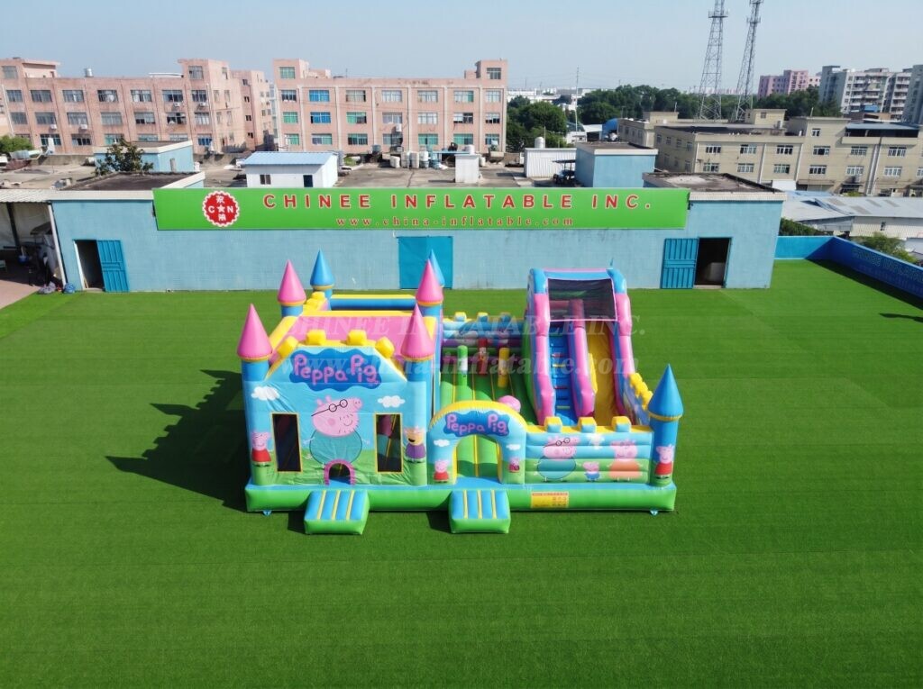 T2-8992 Peppa Pig Inflatable Bounce House Combo with Slide