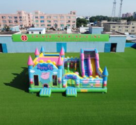 T2-8992 Peppa Pig Inflatable Bounce House Combo with Slide