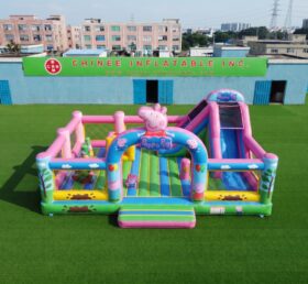 T2-8993 Peppa Pig Inflatable Bouncy Castle Combo with Slide
