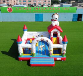 T2-9000 Snoopy Themed Inflatable Combo Bouncy Castle with Slide
