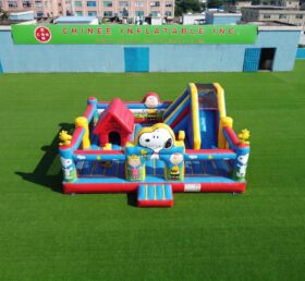 T2-9001 Snoopy Theme Inflatable Bounce House Combo with Slide