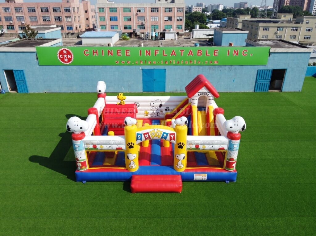 T2-9003 Snoopy Theme Inflatable Bouncer Combo with Slide
