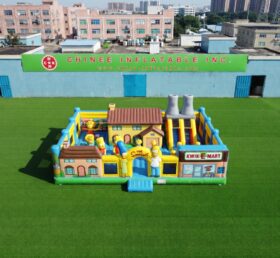 T2-9012 The Simpsons Theme Inflatable Combo Bouncy Castle